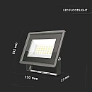 Προβολέας LED SMD LED F-Class 20W Ψυχρό λευκό 6500K μαύρο σώμα VT-4924 6739 V-TAC Προβολέας LED SMD LED F-Class 20W Ψυχρό λευκό 6500K μαύρο σώμα VT-4924 6739 V-TAC