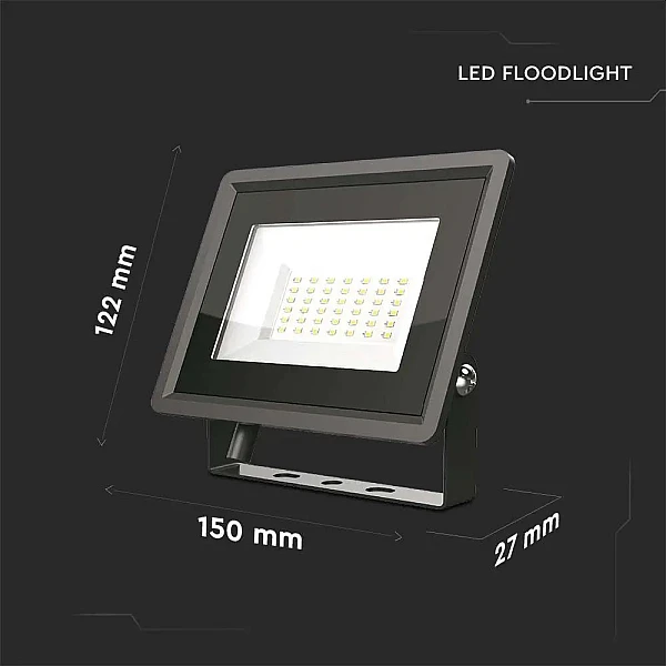 Προβολέας LED SMD LED F-Class 30W Φυσικό λευκό 4000K μαύρο σώμα VT-4934 6744 V-TAC