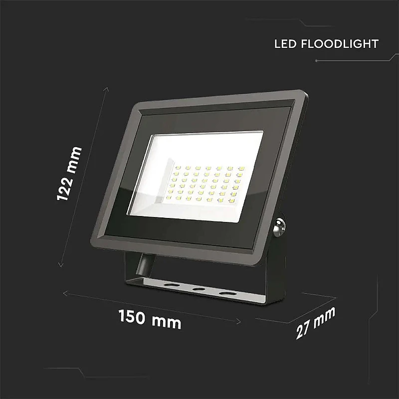 Προβολέας LED SMD LED F-Class 30W Φυσικό λευκό 4000K μαύρο σώμα VT-4934 6744 V-TAC Προβολέας LED SMD LED F-Class 30W Φυσικό λευκό 4000K μαύρο σώμα VT-4934 6744 V-TAC