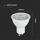Λαμπτήρας SAMSUNG LED Dimmable σπότ 6W GU10 ψυχρό λευκό 6500K 110° VT-247D V-TAC 21200 Λαμπτήρας SAMSUNG LED Dimmable σπότ 6W GU10 ψυχρό λευκό 6500K 110° VT-247D V-TAC 21200