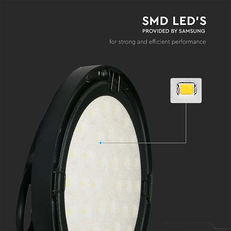 Φωτιστικό LED Καμπάνα 100W Μαύρο Φυσικό λευκό 4000K 120lm/W VT-92100 7808 V-TAC Φωτιστικό LED Καμπάνα 100W Μαύρο Φυσικό λευκό 4000K 120lm/W VT-92100 7808 V-TAC