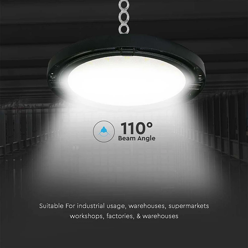 Φωτιστικό LED Καμπάνα 100W Μαύρο Φυσικό λευκό 4000K 120lm/W VT-92100 7808 V-TAC Φωτιστικό LED Καμπάνα 100W Μαύρο Φυσικό λευκό 4000K 120lm/W VT-92100 7808 V-TAC
