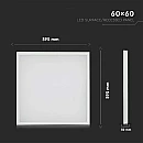 LED Panel backlit 60×60cm 36 WATT Τετράγωνο 2 σε 1 χωνευτό ή εξωτερικό Ψυχρό λευκό 6500K VT-6139 638021 V-TAC LED Panel backlit 60×60cm 36 WATT Τετράγωνο 2 σε 1 χωνευτό ή εξωτερικό Ψυχρό λευκό 6500K VT-6139 638021 V-TAC