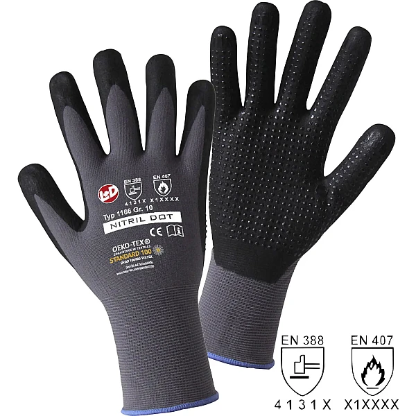 L+D NITRIL DOT Γάντια Εργασίας Νιτριλίου Μέγεθος 10 / XL 1166-10
