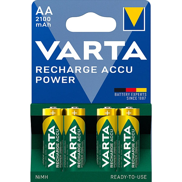 Varta Recharge Accu Recycled Επαναφορτιζόμενες Μπαταρίες AA Ni-MH 2100mAh 1.2V 4τμχ