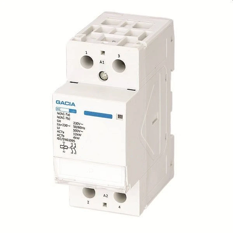 Ρελέ ράγας 2Χ63Α 2NO 240V AC 500-37102 GACIA