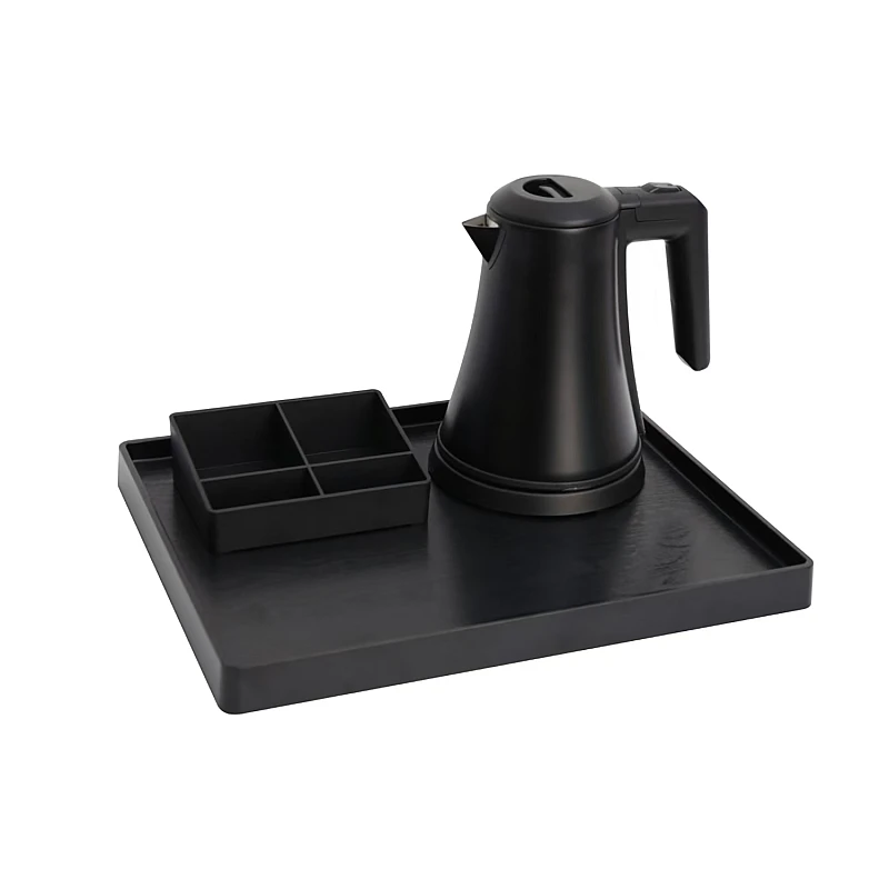 Δίσκος Καλωσορίσματος με Θήκη Τσαγιού Μαύρο 116066 OEM