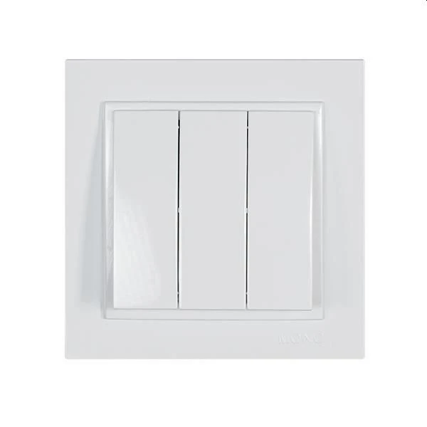 Διακόπτης Χωνευτός Τριπλός Λευκός 152-10108 MONO ELECTRIC Despina Eurolamp