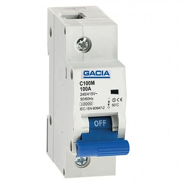 GACIA Διακόπτης Ράγας μονοφασικός ΔΕΗ 1P 100A 500-42155