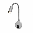 LED Reading Light 3W – Απλίκα Κρεβατιού με Διακόπτη On/Off Σατινέ Νίκελ 4000Κ 2220 OEM