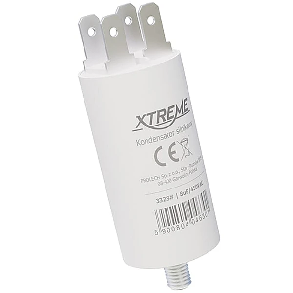 Πυκνωτής λειτουργίας μοτέρ 8μF / 450VAC με Connector 3328# XTREME