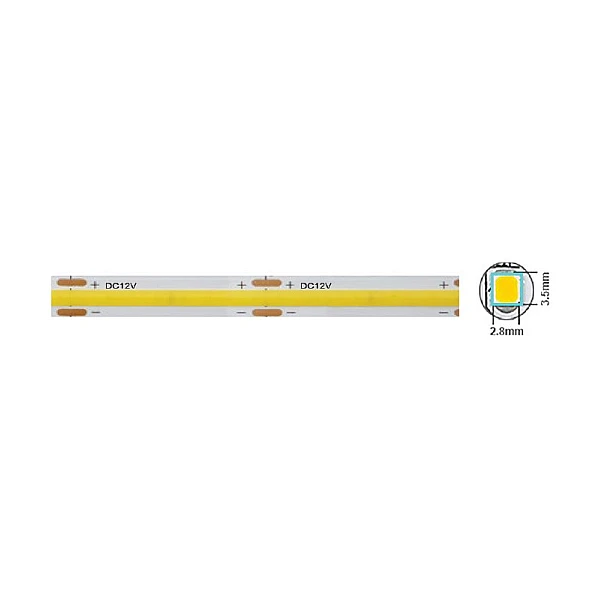 Ταινία led ισχύος 12w/m 320led/m COB IP20 Θερμό Λευκό 3000K STRIPLED-PLUS 5 μέτρα 5540590 VITO
