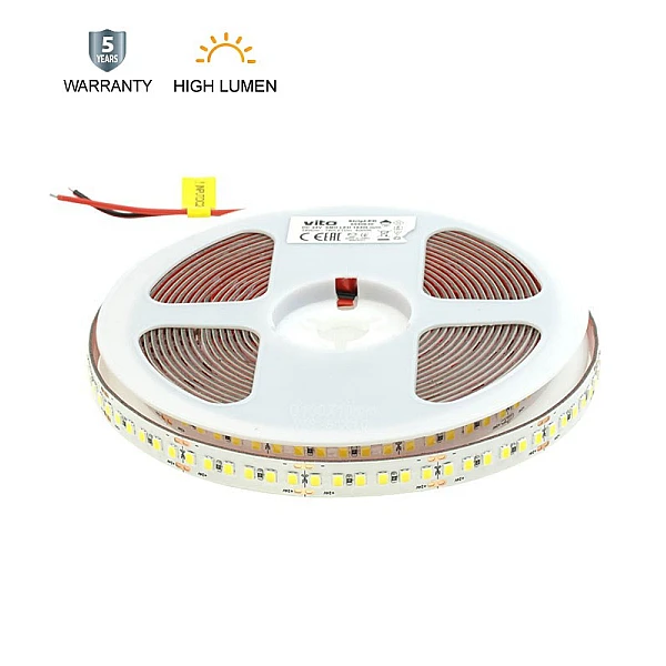 Ταινία led ισχύος 17W/m DC 24V 192led/m SMD2835 IP65 Θερμό Λευκό  STRIPLED-PLUS 5 μέτρα 5540960 VITO