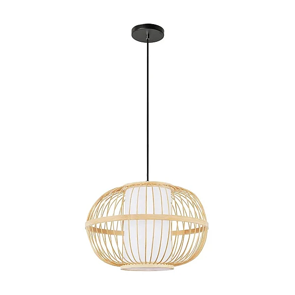 Φωτιστικό Οροφής Κρεμαστό E27 μπαμπού 40cm BK8024-P-L OEM