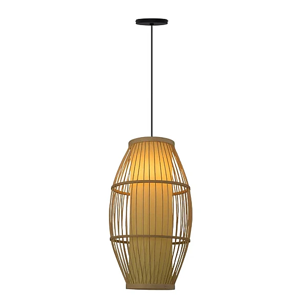 Φωτιστικό Οροφής Κρεμαστό E27 μπαμπού 25cm BK8029-P-M OEM