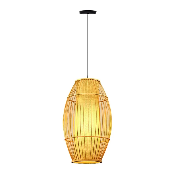 Φωτιστικό Οροφής Κρεμαστό E27 μπαμπού 25cm BK8029-P-M OEM