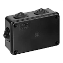 ORNO Στεγανό κουτί διακλάδωσης IP65 120×80×50mm 6 είσοδοι καλωδίων Μαύρο UV Resistant OR-JB-13824/6/B