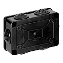 ORNO Στεγανό κουτί διακλάδωσης IP65 120×80×50mm 6 είσοδοι καλωδίων Μαύρο UV Resistant OR-JB-13824/6/B