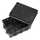 ORNO Στεγανό κουτί διακλάδωσης IP65 150×110×70mm 10 είσοδοι καλωδίων Μαύρο UV Resistant OR-JB-13825/10/B