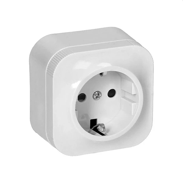 ORNO Πρίζα σούκο 2P+E  16A 250V εξωτερική λευκή OR-OE-7205W