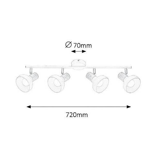 Φωτιστικό τοίχου και Οροφής 4xE27 Λευκό ADDY9554WH OEM