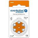 EverActive μπαταρίες ακουστικών Βαρηκοΐας Ultrasonic 1,45V PR48 τύπου 13 blister 6 τεμαχίων