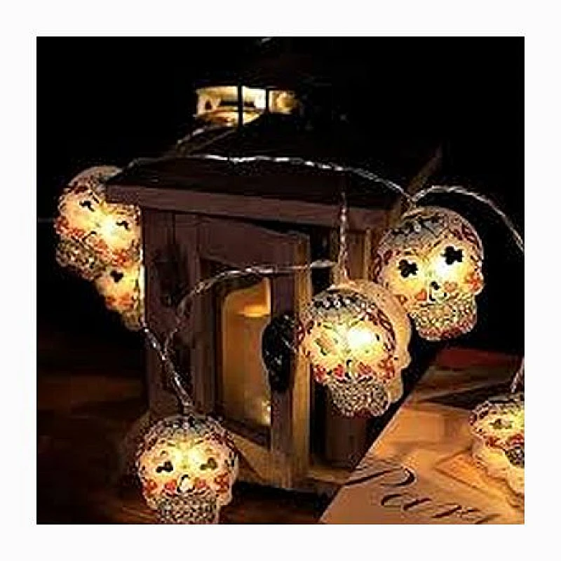 Διακοσμητικό Φωτιστικό Γιρλάντα 20 LED Halloween skulls σε Λευκό Χρώμα 3m OEM Διακοσμητικό Φωτιστικό Γιρλάντα 20 LED Halloween skulls σε Λευκό Χρώμα 3m OEM