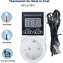 Θερμοστάτης Πρίζας Ψηφιακός -20° ~ 120°C 10A 230V με αισθητήρα θερμοκρασίας 53A2 OEM Θερμοστάτης Πρίζας Ψηφιακός -20° ~ 120°C 10A 230V με αισθητήρα θερμοκρασίας 53A2 OEM