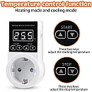 Θερμοστάτης Πρίζας Ψηφιακός -20° ~ 120°C 10A 230V με αισθητήρα θερμοκρασίας 53A2 OEM Θερμοστάτης Πρίζας Ψηφιακός -20° ~ 120°C 10A 230V με αισθητήρα θερμοκρασίας 53A2 OEM