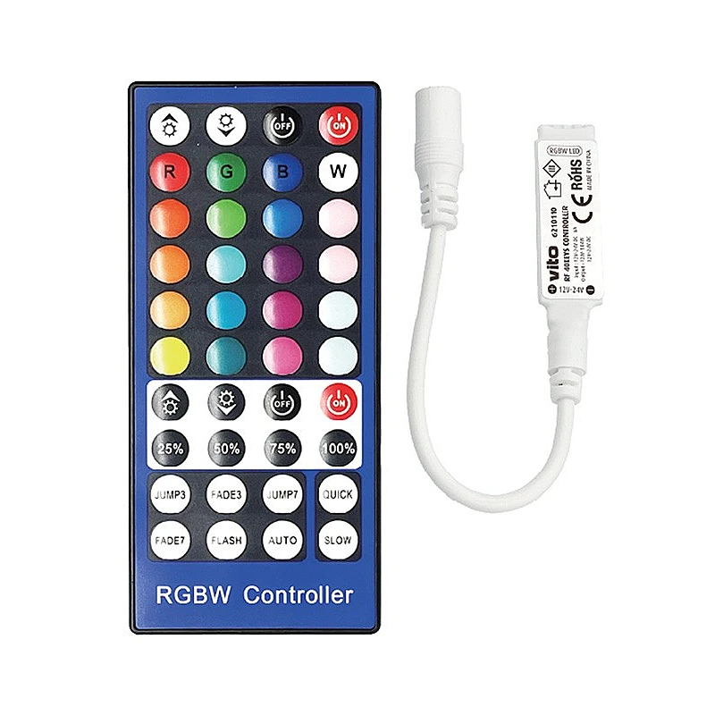 Led strip Controller WRGB με Τηλεχειριστήριο MAESTRO-2 12-24V DC MAX 144 6210110 VITO Led strip Controller WRGB με Τηλεχειριστήριο MAESTRO-2 12-24V DC MAX 144 6210110 VITO