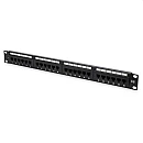 PP-UTPC6-24 Patch panel 19" CAT 6 UTP 24 θυρών σε μαύρο χρώμα 1U OEM PP-UTPC6-24 Patch panel 19" CAT 6 UTP 24 θυρών σε μαύρο χρώμα 1U OEM