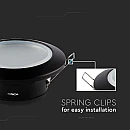 Σποτ οροφής GU10 στρογγυλό Φ70mm στεγανό IP44 μαύρο με γυαλί VT-981 6699 V-TAC Σποτ οροφής GU10 στρογγυλό Φ70mm στεγανό IP44 μαύρο με γυαλί VT-981 6699 V-TAC