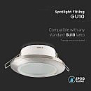 Σποτ οροφής GU10 στρογγυλό Φ70mm στεγανό IP44 Σατινέ Νίκελ με γυαλί VT-981 SN 6700 V-TAC Σποτ οροφής GU10 στρογγυλό Φ70mm στεγανό IP44 Σατινέ Νίκελ με γυαλί VT-981 SN 6700 V-TAC