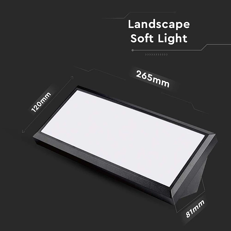 Φωτιστικό LED απλίκα 12W γωνία IP65 6400K ψυχρό λευκό Μαύρο σώμα VT-8054 V-TAC 6809 Φωτιστικό LED απλίκα 12W γωνία IP65 6400K ψυχρό λευκό Μαύρο σώμα VT-8054 V-TAC 6809