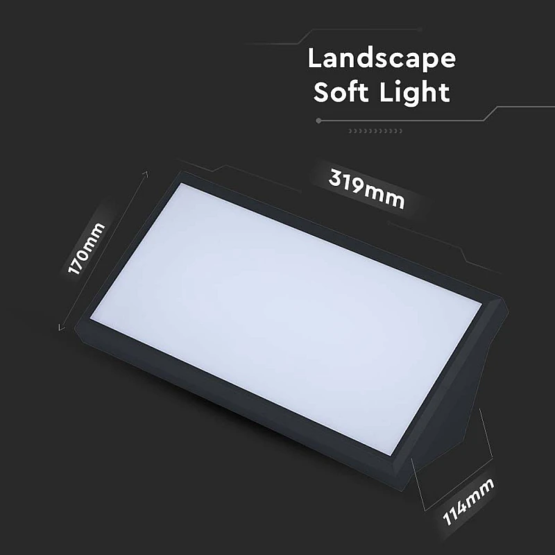 Φωτιστικό LED απλίκα 20W γωνία IP65 4000K φυσικό λευκό με μαύρο σώμα VT-8055 V-TAC 6811 Φωτιστικό LED απλίκα 20W γωνία IP65 4000K φυσικό λευκό με μαύρο σώμα VT-8055 V-TAC 6811