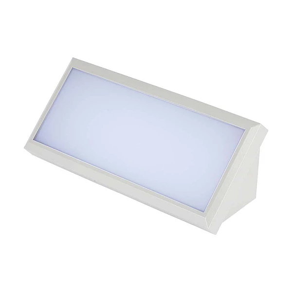 Φωτιστικό LED απλίκα 12W γωνία IP65 4000K φυσικό λευκό με λευκό σώμα VT-8054 V-TAC 6814