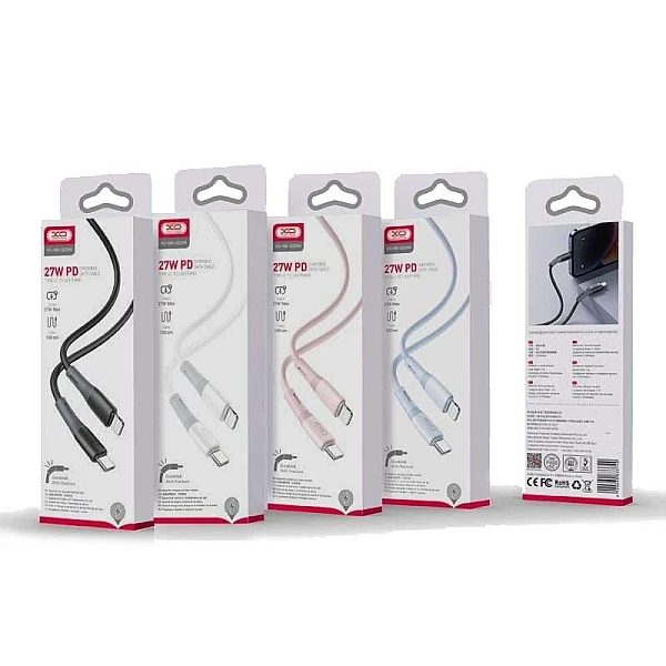 XO NB-Q226B USB 2.0 Cable USB-C male - USB-C 60W Μαύρο 1m