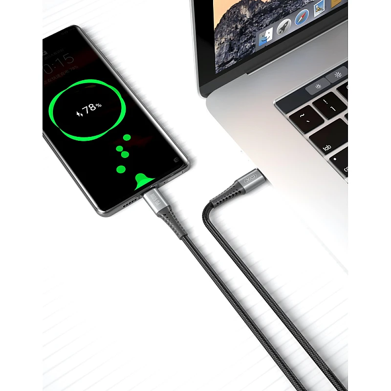 XO NB-Q167 PD 60W Καλώδιο Γρήγορης Φόρτισης USB Type-C Σε USB Type-C 1m XO NB-Q167 PD 60W Καλώδιο Γρήγορης Φόρτισης USB Type-C Σε USB Type-C 1m