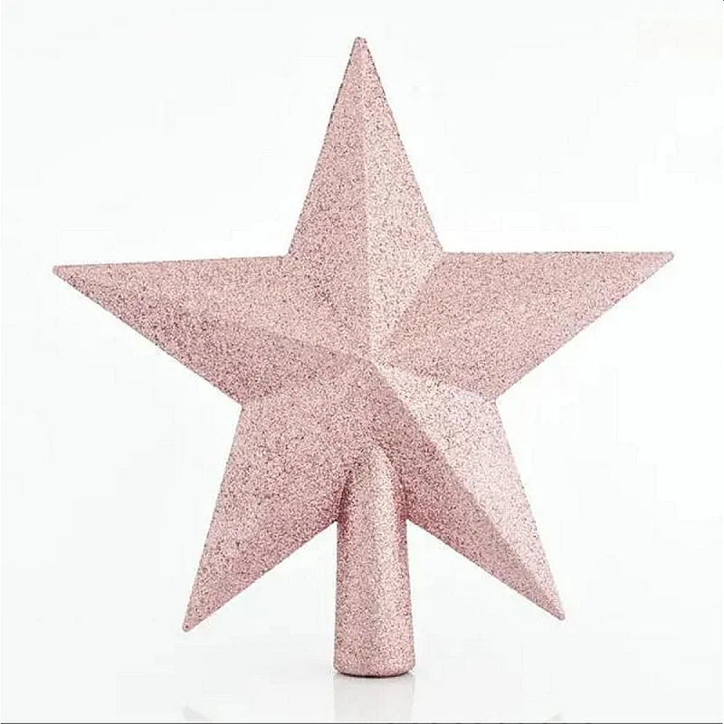 Κορυφή δέντρου αστέρι ροζ με glitter 20cm 91003 OEM Κορυφή δέντρου αστέρι ροζ με glitter 20cm 91003 OEM