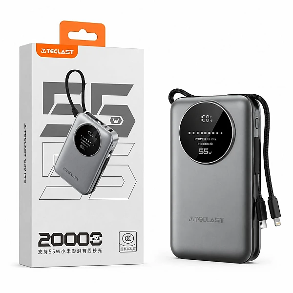 TECLAST Powerbank C20 Pro 55W 77Wh 20000mAh Grey