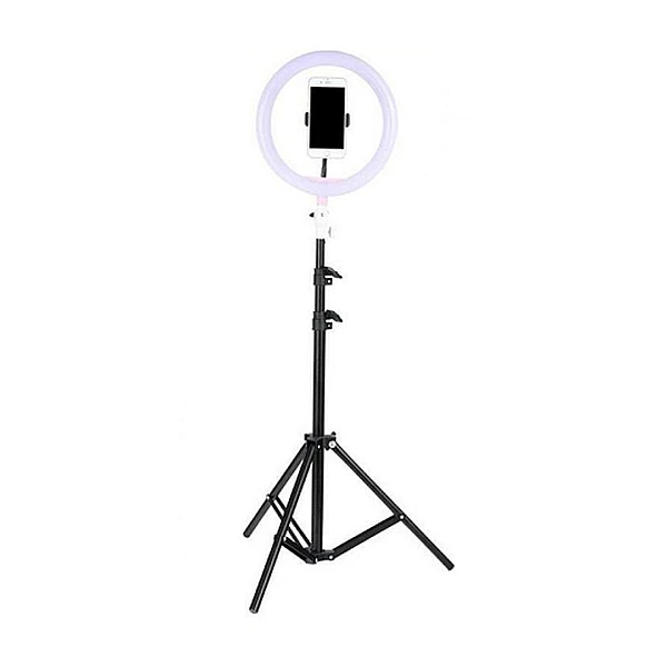 Selfie Ring Light 10in με 3 Χρώματα Φωτισμού, Dimmer 26cm & Μεγάλο Τρίποδο 77-177cm QX-260 OEM