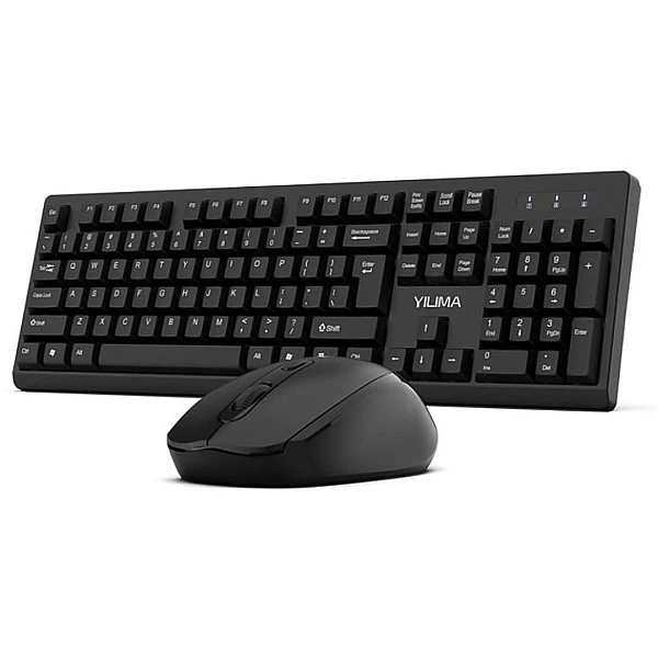 YILIMA QS-801 ασύρματο πληκτρολόγιο και ποντίκι Combo Αδιάβροχο, Εργονομικό για Υπολογιστές Αγγλικό US