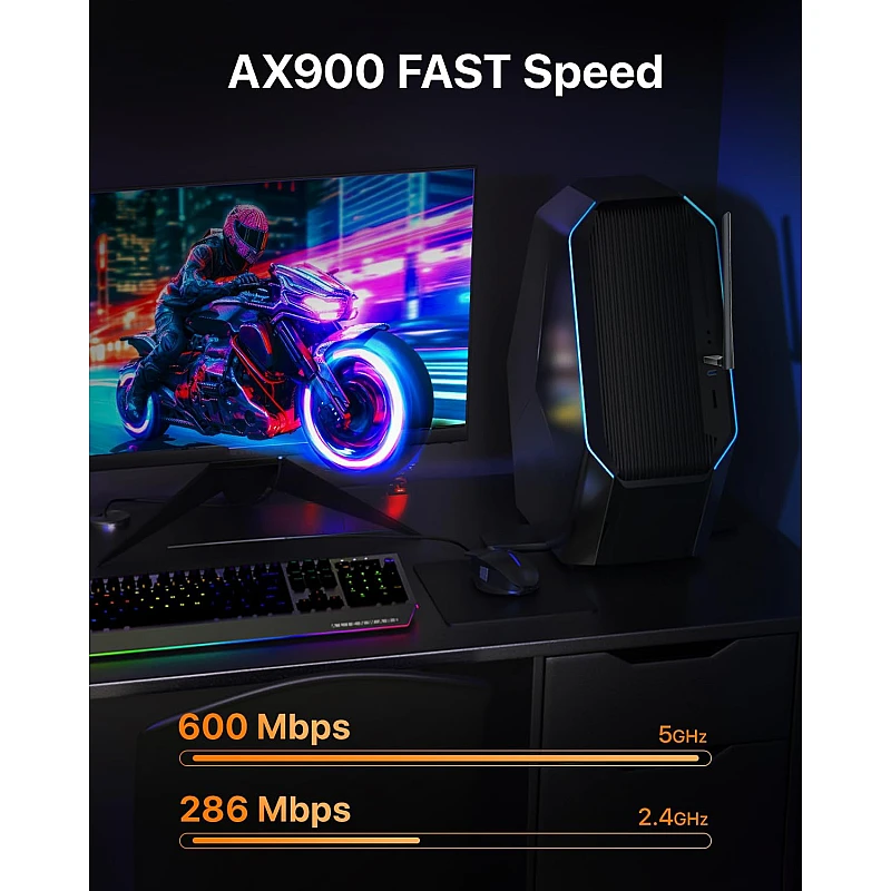 Tenda U11 Pro AX900 Ασύρματος USB Αντάπτορας Δικτύου WiFi 6- Dual-Band 