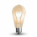 Λαμπτήρας LED E27 ST64 Long Filament Amper 5Watt Θερμό Λευκό VT-2066 V-TAC 217220 Λαμπτήρας LED E27 ST64 Long Filament Amper 5Watt Θερμό Λευκό VT-2066 V-TAC 217220