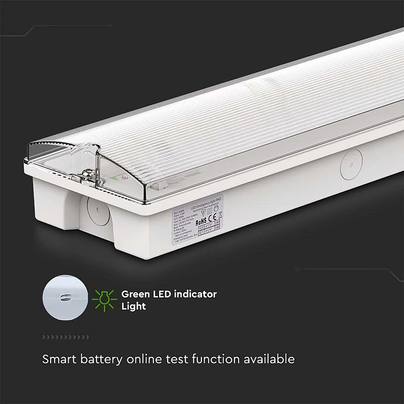 Φωτιστικό ασφαλείας 3W στεγανό IP65 με self test button Λευκό VT-996 7687 V-TAC Φωτιστικό ασφαλείας 3W στεγανό IP65 με self test button Λευκό VT-996 7687 V-TAC