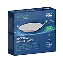 LED mini Πάνελ Φωτιστικό Οροφής Ø220.8 χωνευτό 18W 3CCT CREE LED  VT-61018CCT-RD 78646 V-TAC