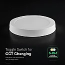 LED Πάνελ Φωτιστικό Οροφής εξωτερικό 18Watt Φ215,6 3CCT Λευκό χρώμα VT-60018CCT-RD 78766 VTAC