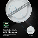 LED Πάνελ Φωτιστικό Οροφής εξωτερικό 18Watt Φ215,6 3CCT Λευκό χρώμα VT-60018CCT-RD 78766 VTAC