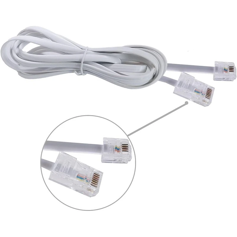 Καλώδιο τηλεφώνου RJ11 αρσ σε RJ45 αρσ Λευκό μήκος 3 μέτρα 801018 OEM Καλώδιο τηλεφώνου RJ11 αρσ σε RJ45 αρσ Λευκό μήκος 3 μέτρα 801018 OEM