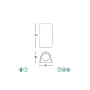 Fumagalli Marta 90 2L απλίκα τοίχου Up & Down εξωτερικού χώρου με λαμπτήρα GU10 CCT γκρι χρώμα IP55 2A4.000.000.LXL2K Fumagalli Marta 90 2L απλίκα τοίχου Up & Down εξωτερικού χώρου με λαμπτήρα GU10 CCT γκρι χρώμα IP55 2A4.000.000.LXL2K